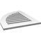 Ekena Millwork Quarter Round Top Left Surface Mount PVC Gable Vent w/ 3-1/2"W x 1"P Standard Frame, 22"W x 28"H GVPQL22X2801SF - alternate 2
